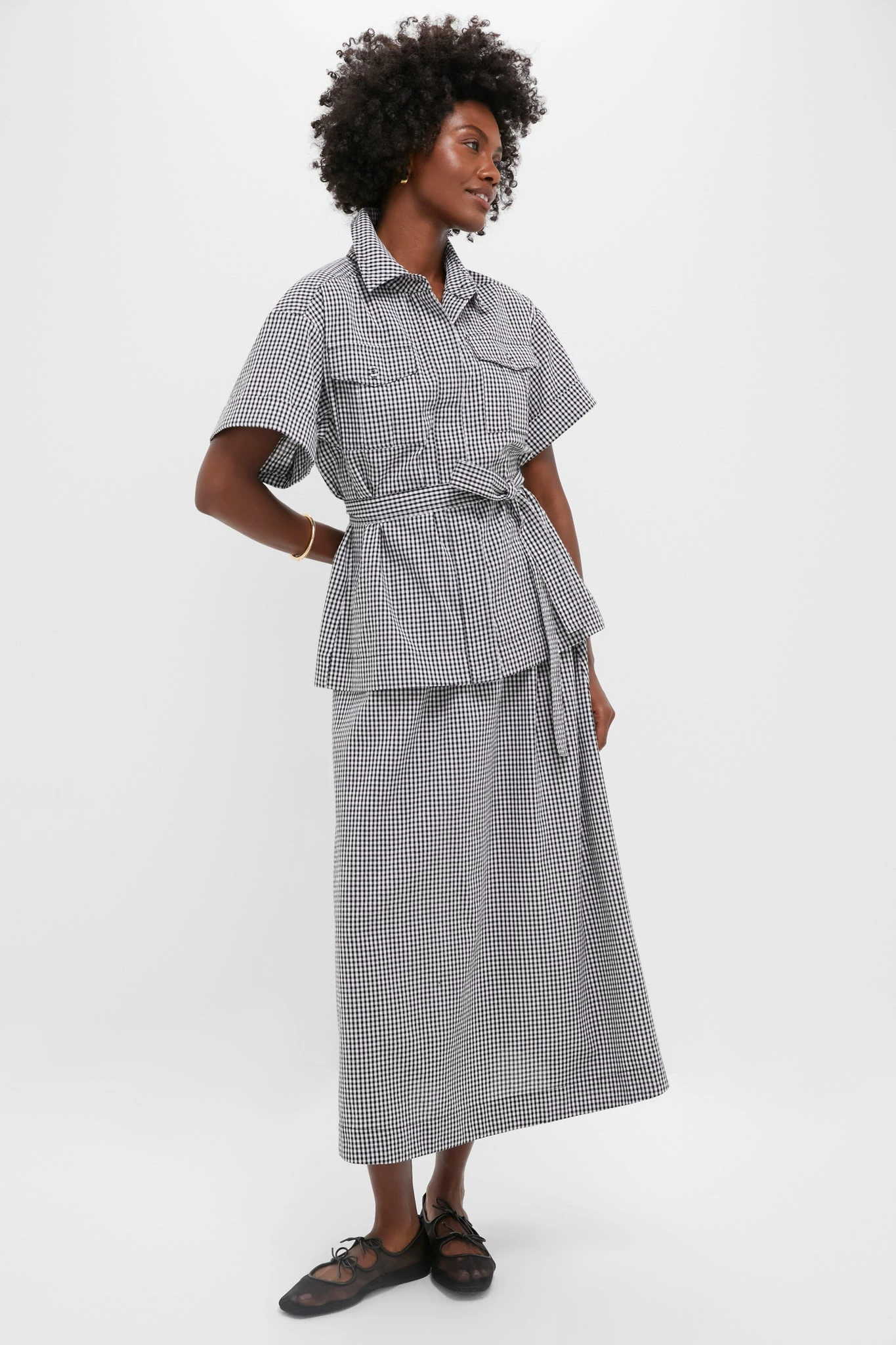 Black Gingham Athena Skirt 6 Black Gingham Athena Skirt - Image 6