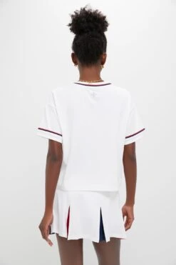 Americana Piped Performance Cotton Cropped Ryan Boyfriend Tee -Loeffler Randall Store 0KYGs3bViJGtu0wq7QKgYQvQpoJqPyGA 1