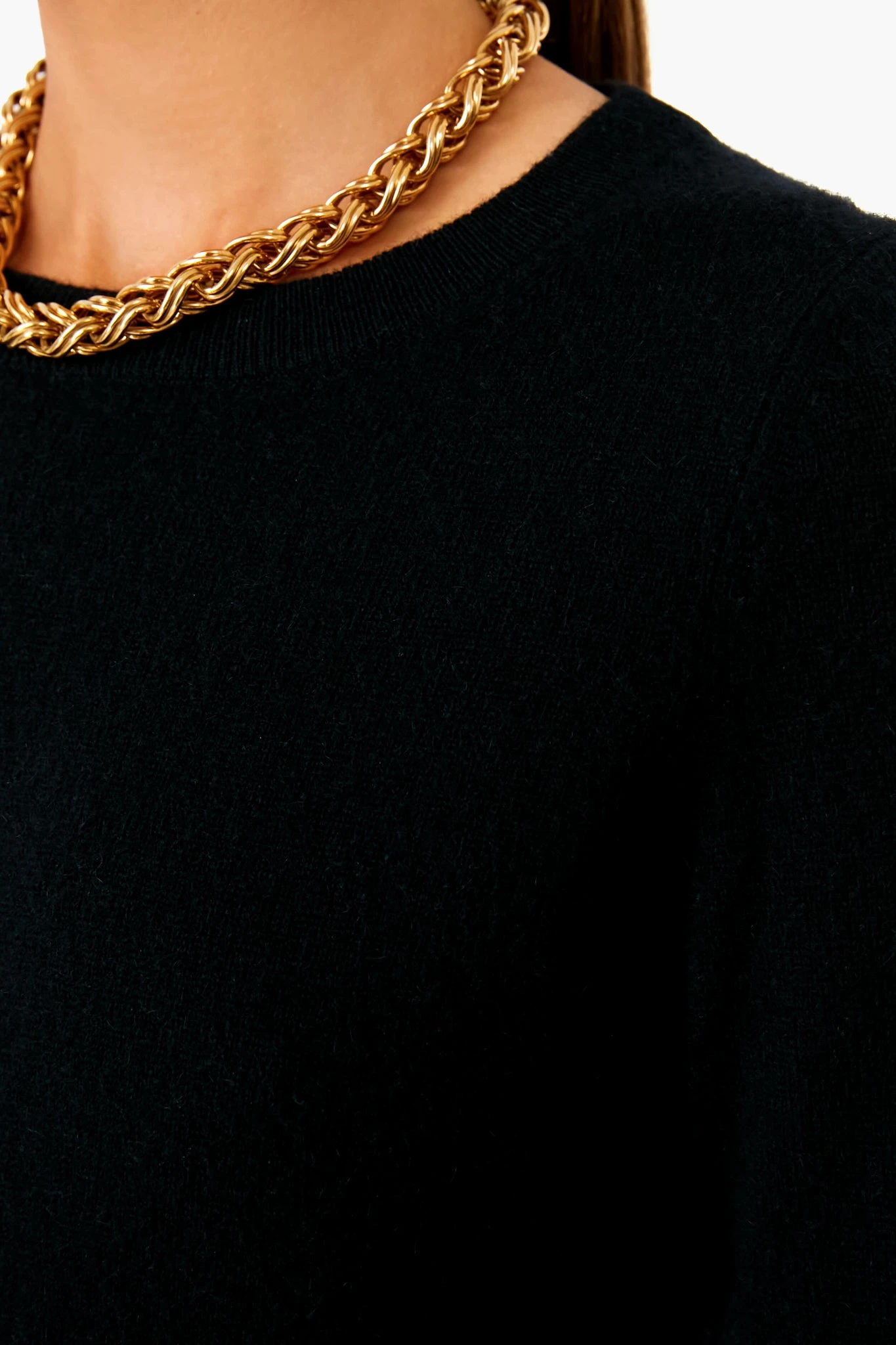 Black Cashmere Classic Crewneck Sweater 5 Black Cashmere Classic Crewneck Sweater - Image 5