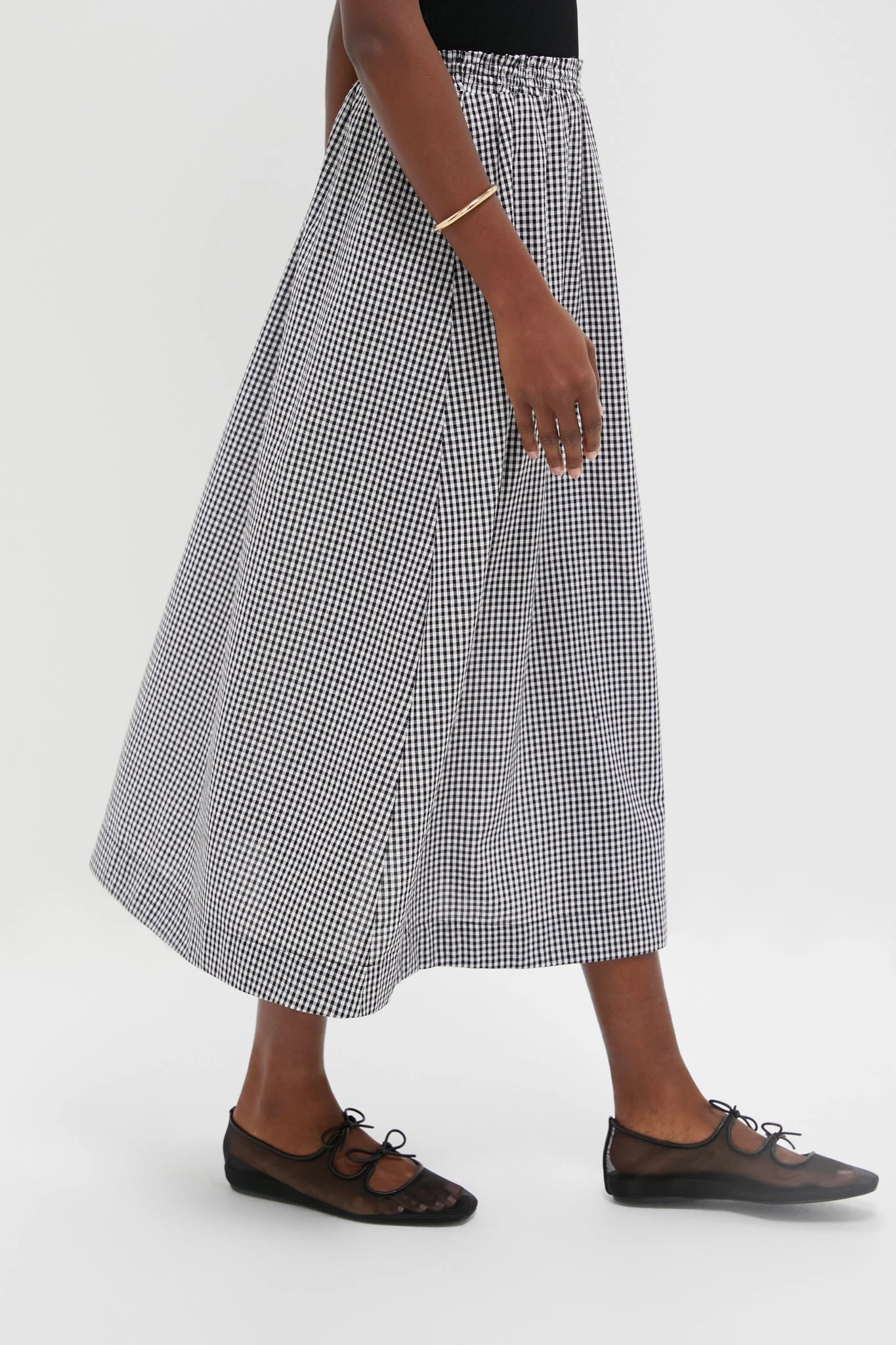 Black Gingham Athena Skirt 3 Black Gingham Athena Skirt - Image 3