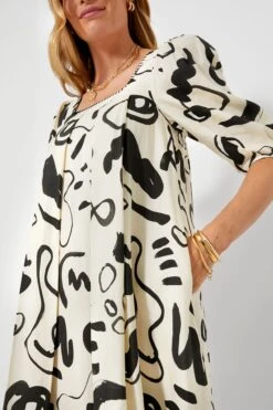 Black And White Ink Line Waverly Dress -Loeffler Randall Store 0gfTTVX00TglGOe7i0MdL5XrdFvJZgfy 1