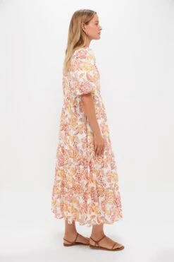 Saffron Floral Cisco Maxi Dress -Loeffler Randall Store 0jSxpnWbm0fabAssTn7LmRFegBxJRl1j 1