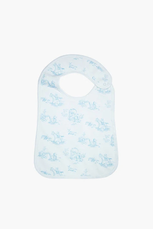 Blue Toile Feeding Bib 1 Blue Toile Feeding Bib