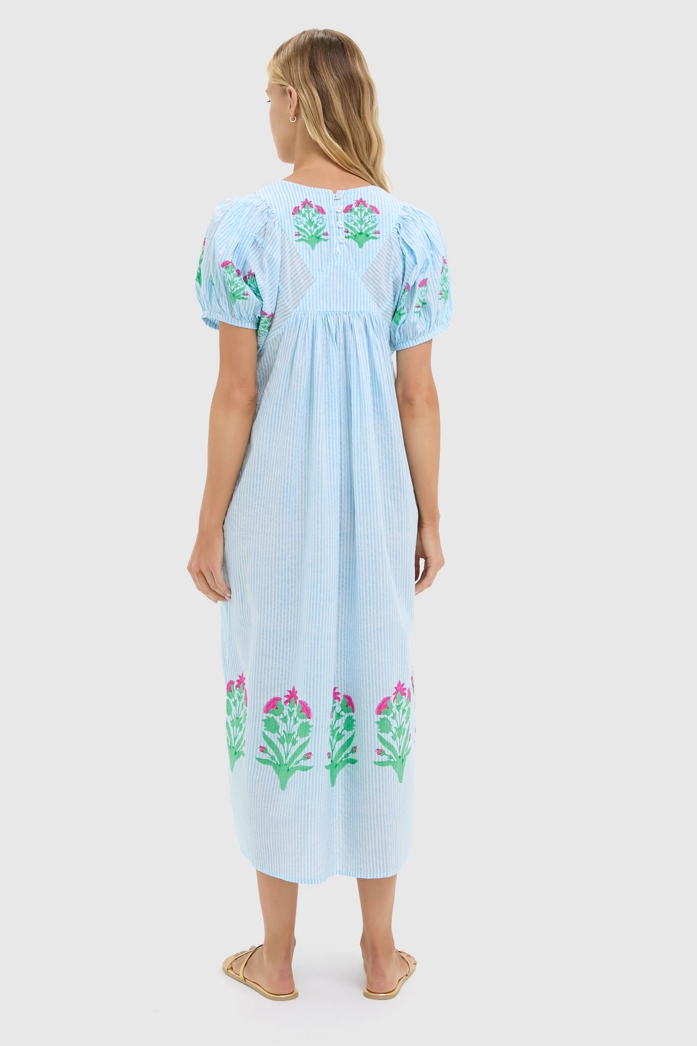 Palladio Garden On Thin Stripe Sai Dress 4 Palladio Garden On Thin Stripe Sai Dress - Image 4