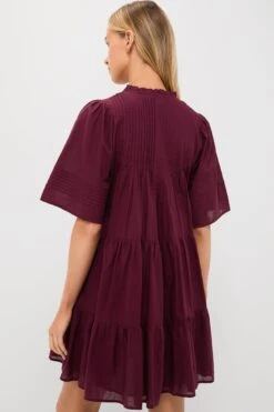 Exclusive Burgundy Anise Short Sleeve Dress -Loeffler Randall Store 0vZbBggznRwiTSehEKVuRohEHv6nozpp 1