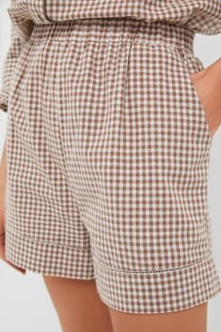 Mocha Cotton Gingham Augusta Shorts -Loeffler Randall Store 1DaCzaOR80ZZmY3FULnPnO3WcD6ek3yD 1
