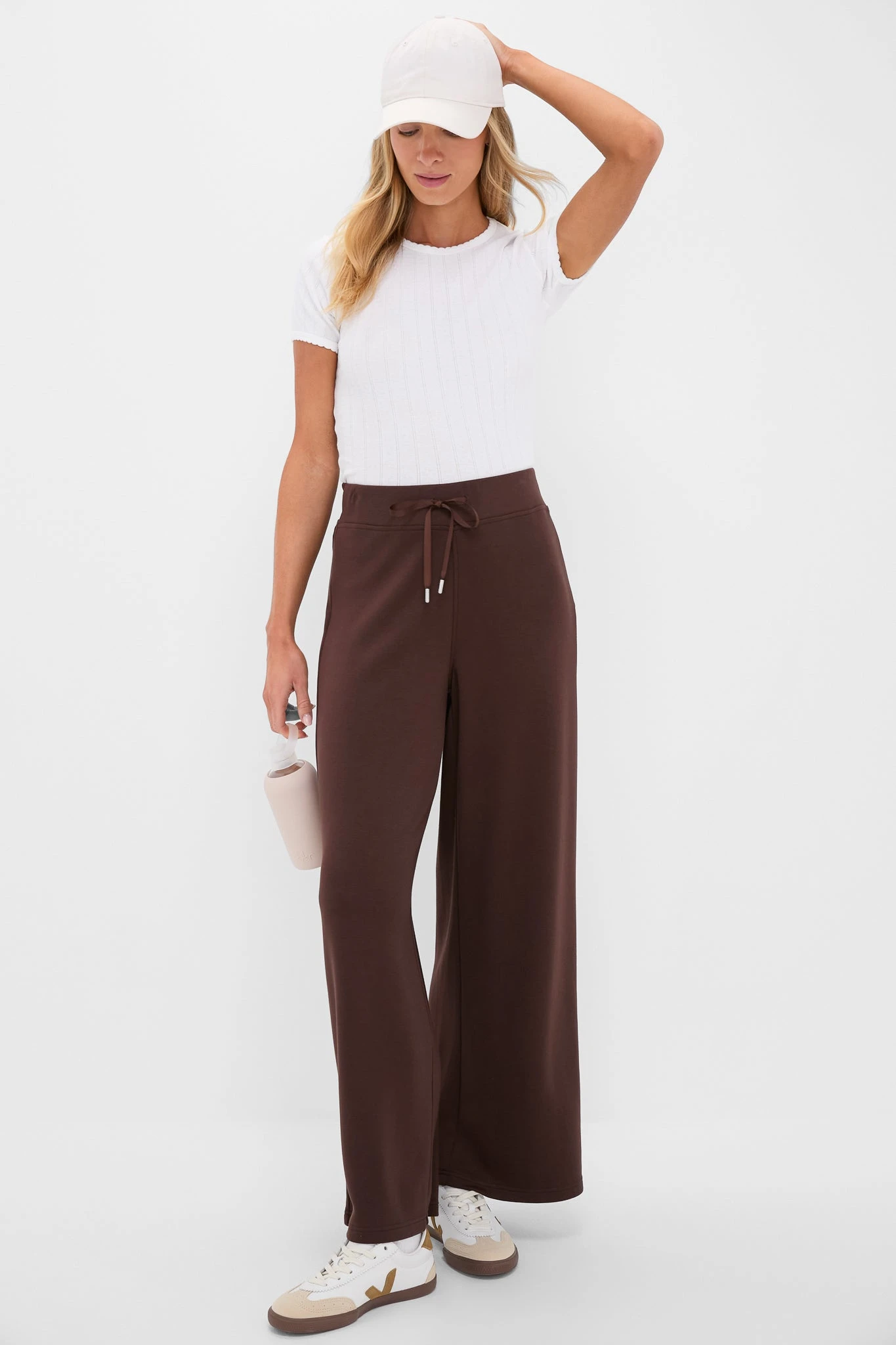 Chocolate Brown Wide Leg Comfort Stretch Finn Pants 2 Chocolate Brown Wide Leg Comfort Stretch Finn Pants - Image 2
