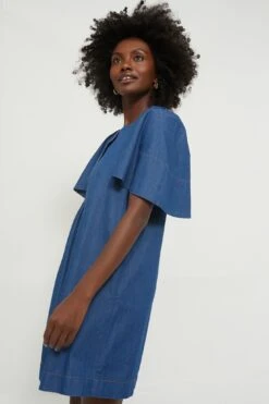 Denim Finley Flutter Sleeve Dress -Loeffler Randall Store 1P9LpUoy8u4tzIcU1zArbIogOXB92PWc 1