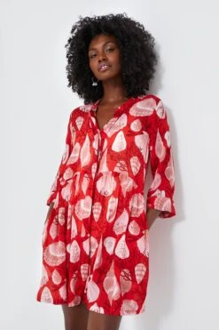 Red Shell Beachy Royal Coverup -Loeffler Randall Store 1lCCcaZhjHbCByEffnh6WzR2JbT9vTXE 1