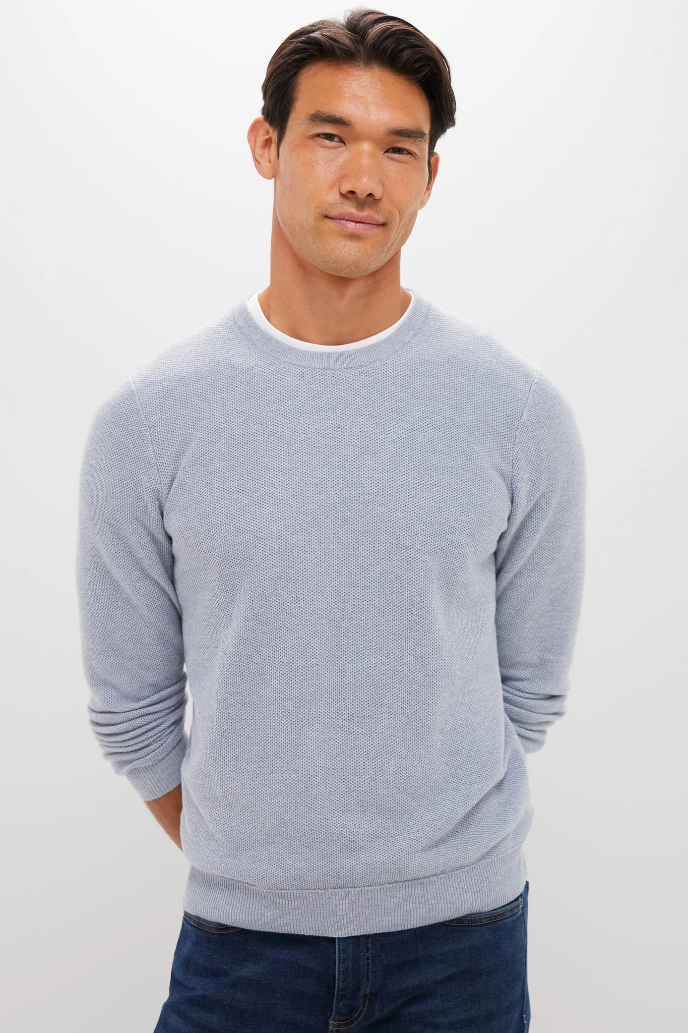 Marine Layer Misty Heather Gray Sweater Tee 1 Marine Layer Misty Heather Gray Sweater Tee