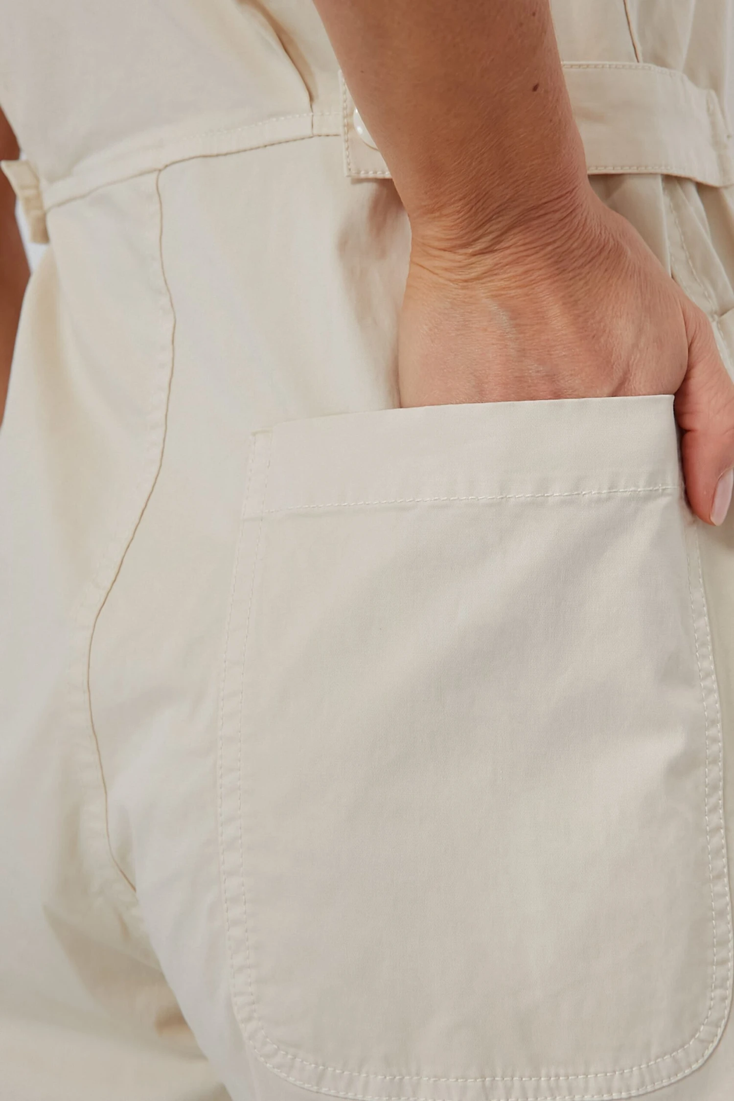 Oatmilk Standard Short Sleeve Jumpsuit 6 Oatmilk Standard Short Sleeve Jumpsuit - Image 6