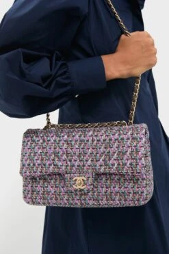 CHANEL Multicolor Pink Purple Soft Diagonal Pattern Classic 25 Crossbody -Loeffler Randall Store 2LwuOwAFDfDTQamM8U235YT3liusRfTF 1