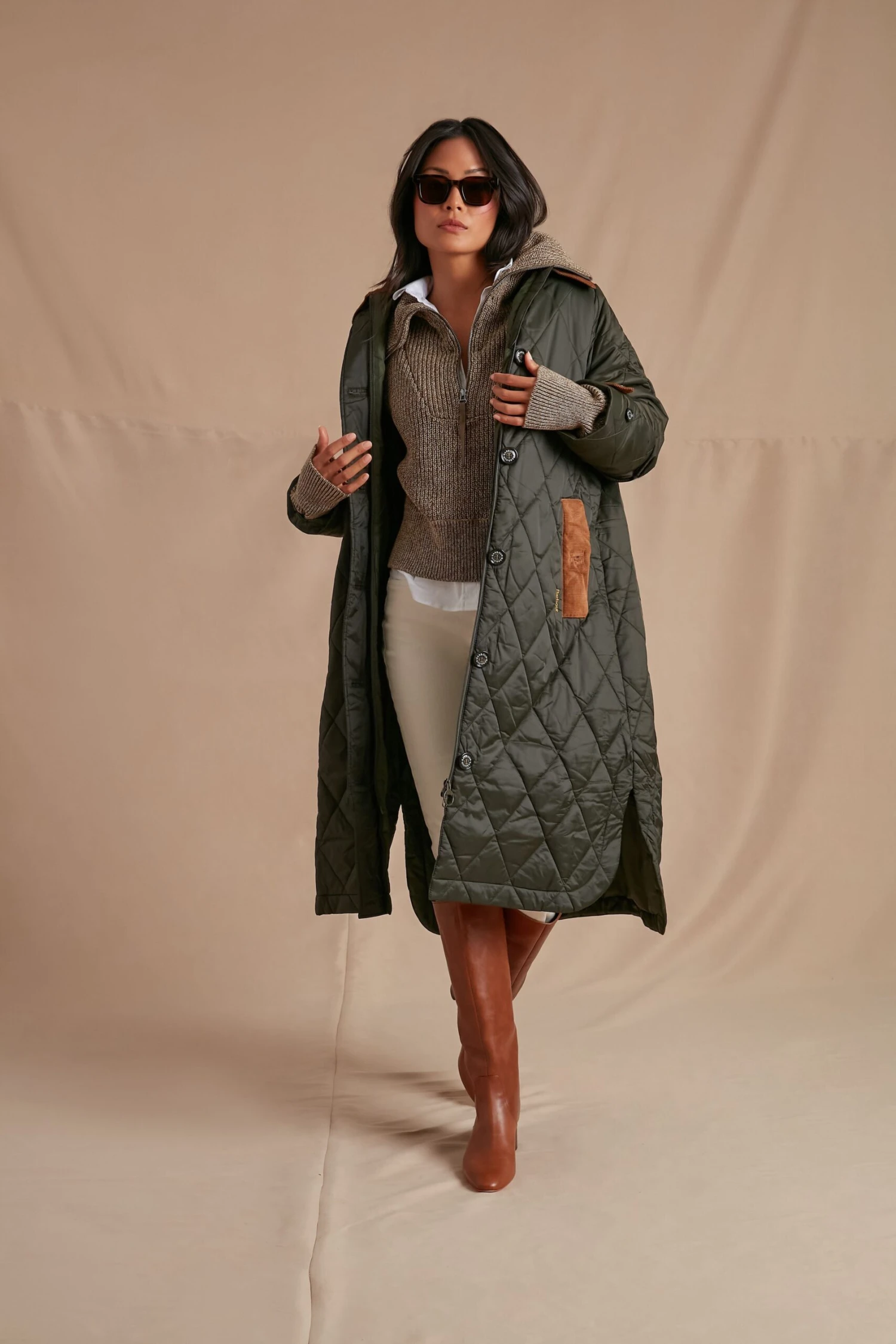 Varley Dark Olive Speckle Mentone Half Zip 6 Varley Dark Olive Speckle Mentone Half Zip - Image 6