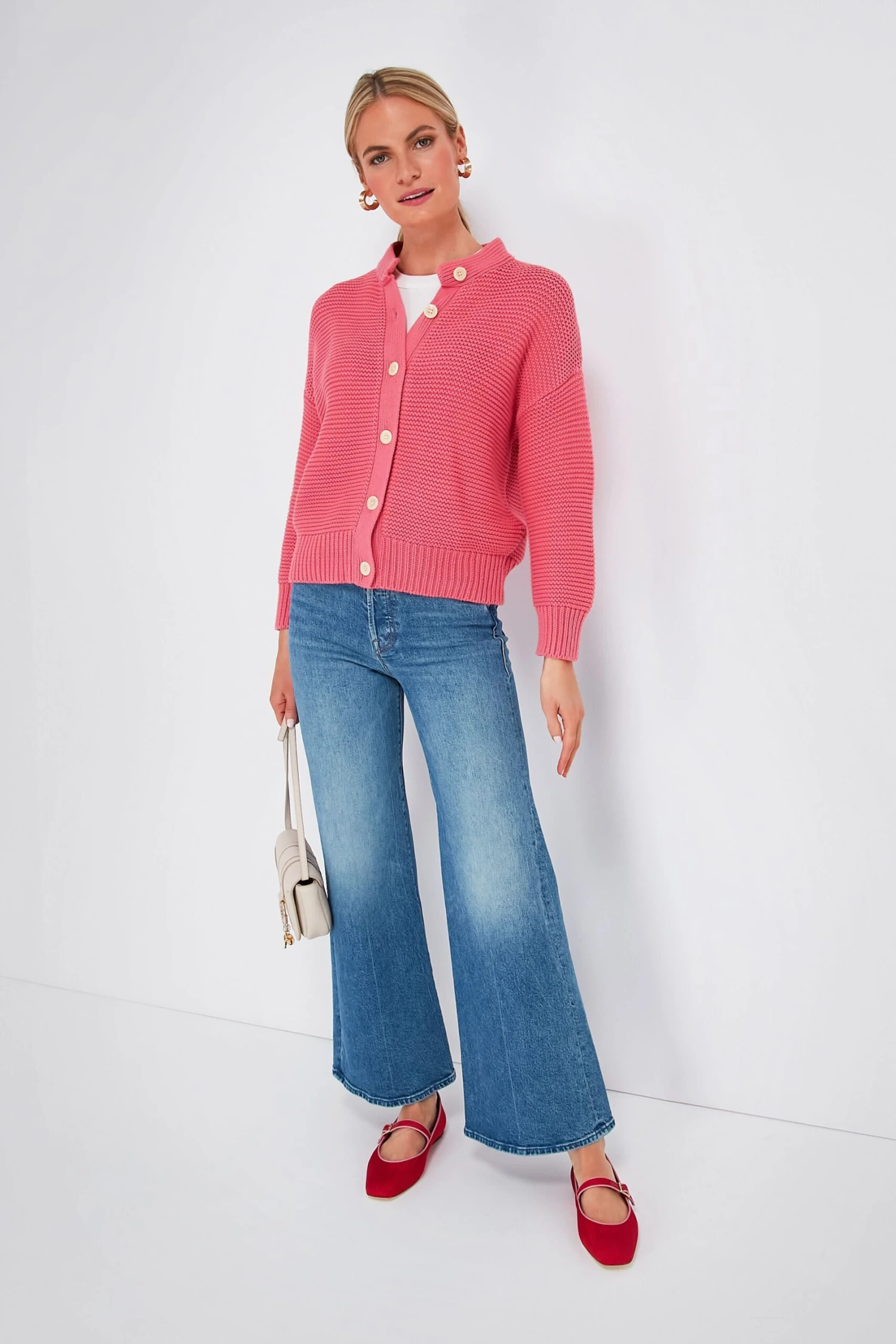 Loeffler Randall Red Moire Ginger Mary Jane Flat 2 Loeffler Randall Red Moire Ginger Mary Jane Flat - Image 2