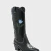 Loeffler Randall Black With Tulips Wilder Boots