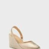 Castañer Oro Piel Carissa Wedge Espadrilles