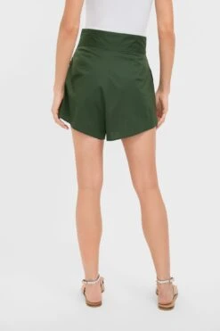 Green Solid Pleated Shorts -Loeffler Randall Store 32vv7Bprn1rXJ1LqSXsBoxr3QoUS9idx 1