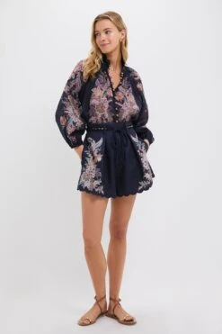 Zimmermann Navy Multi Paisley Rhiannon Tuck Short -Loeffler Randall Store 3COmLypvTBJRM6cmU0hL9Bbt6G7DfNdh 1