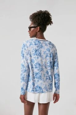 Blue Bouquet Long Sleeve Ryan Boyfriend Tee 13 Blue Bouquet Long Sleeve Ryan Boyfriend Tee -Loeffler Randall Store 3F483Waq3zqnJYU47YI51sV74JCnyDi5 1