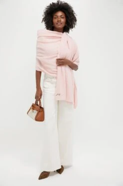 Pink Cashmere Blanket Scarf