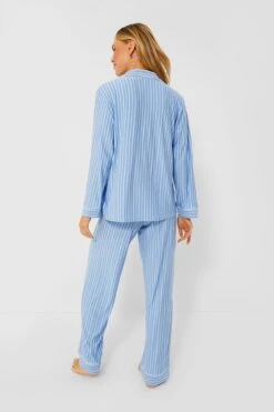 Eberjey Blue Ivory Gisele Printed The Tencel Modal Long PJ Set -Loeffler Randall Store 4oELLo3CN06hGvW4Y6dHCvkMnl11A48n 1
