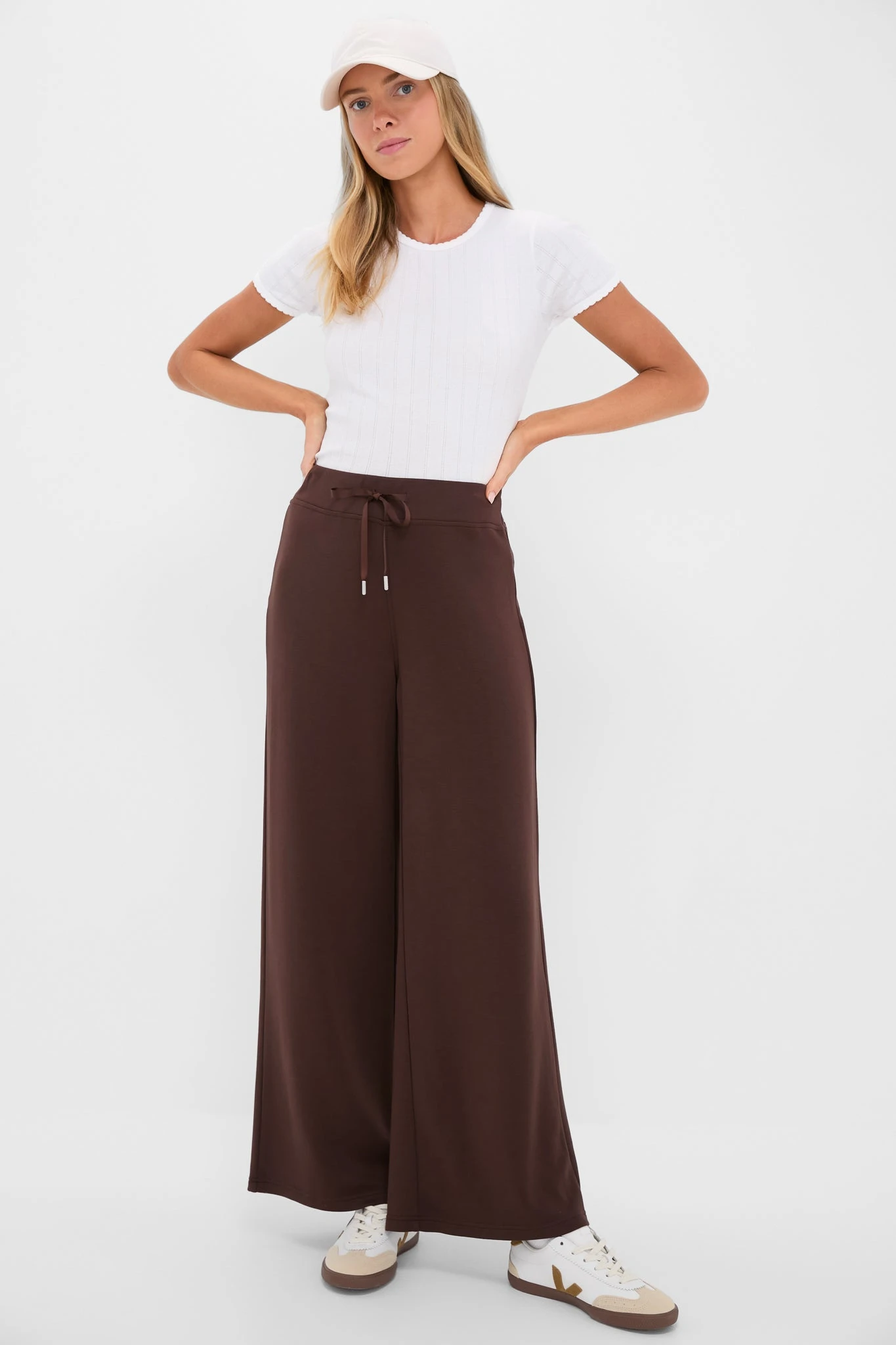 Chocolate Brown Wide Leg Comfort Stretch Finn Pants 6 Chocolate Brown Wide Leg Comfort Stretch Finn Pants - Image 6