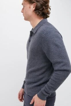 Charcoal Merino Waffle Polo -Loeffler Randall Store 4vOISCdMApCKGyDZDfwXMara8etKsLaQ 1