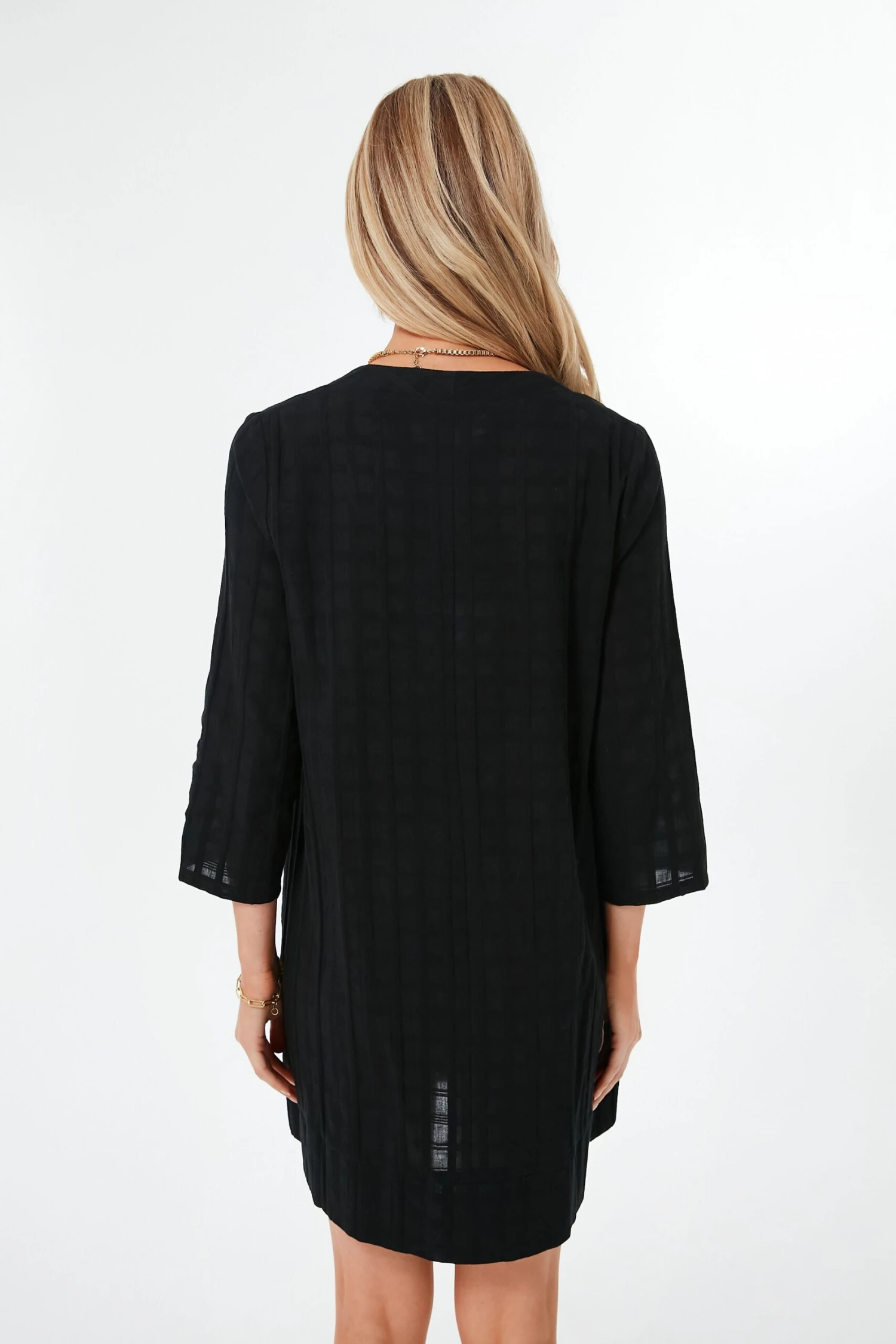 Black Mini Carolina Caftan 4 Black Mini Carolina Caftan - Image 4