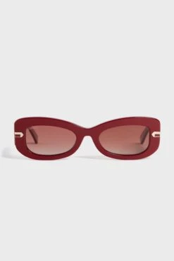 Burgundy Kate Sunglasses
