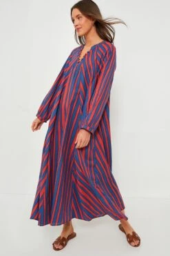 Batik Stripe Blood Orange Fiore Maxi Dress -Loeffler Randall Store 5dkVGHxyJjc0dyqUAxHAC0WiQu8iczfV 1