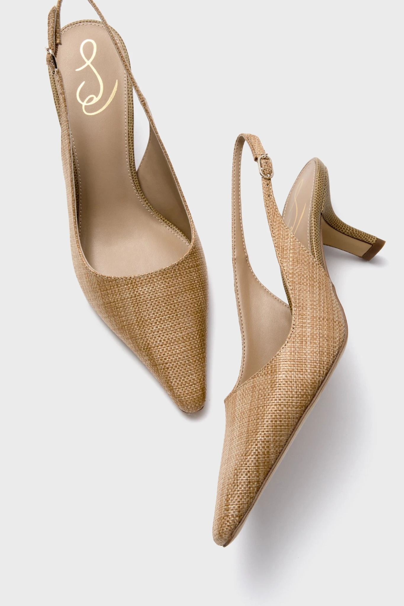 Sam Edelman Buff Tan Bianka Sling Back Heels 5 Sam Edelman Buff Tan Bianka Sling Back Heels - Image 5