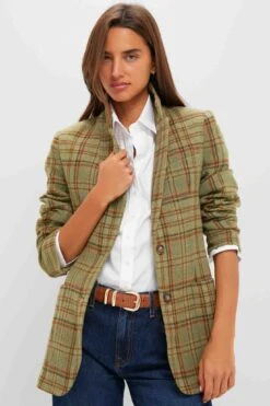 Sherwood Plaid Wool Herron Blazer