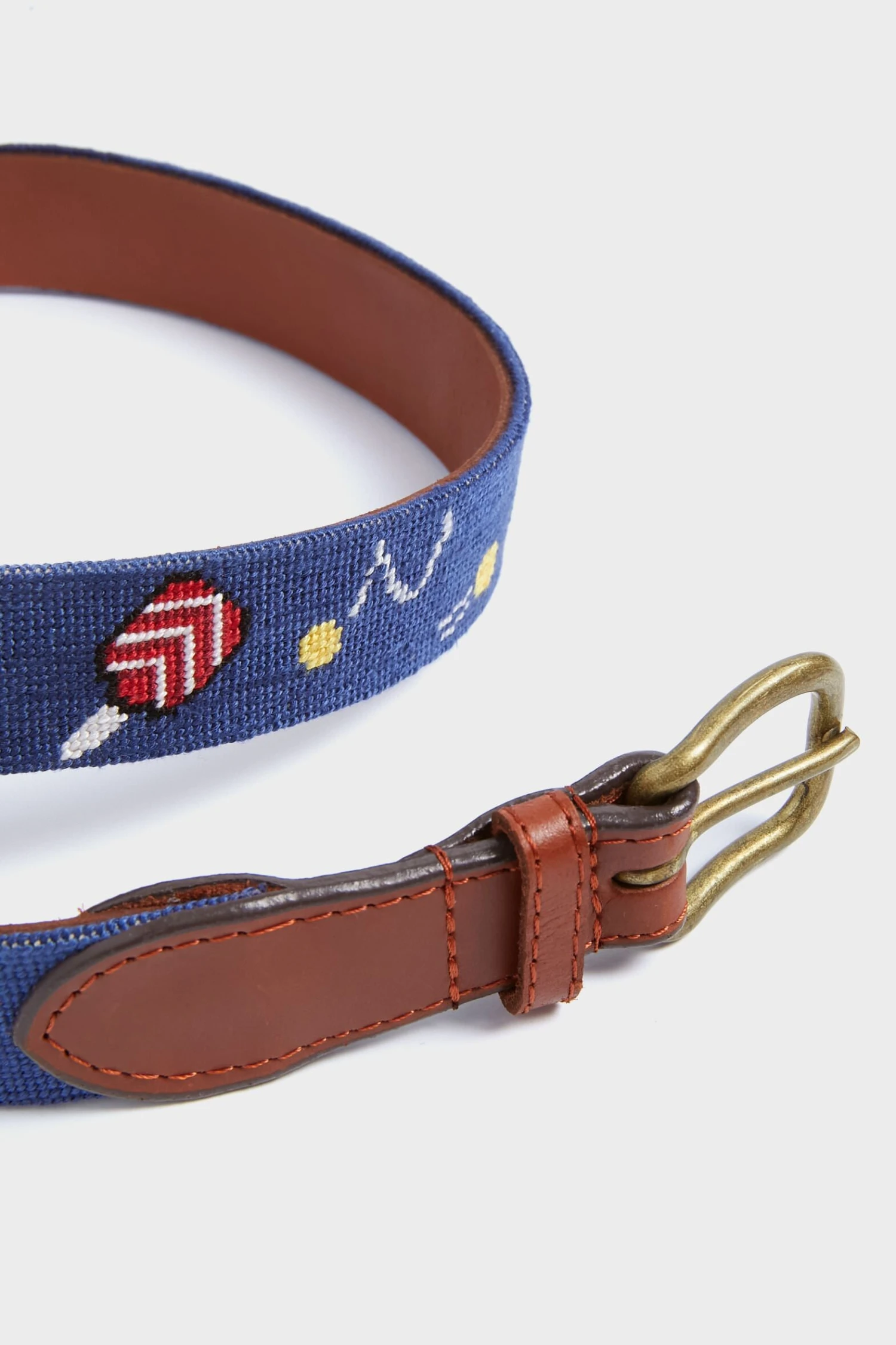 Navy Wacky Pickleball Needlepoint Belt 4 Navy Wacky Pickleball Needlepoint Belt - Image 4