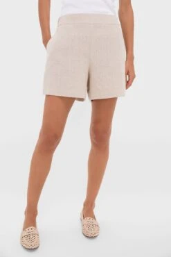Tan Linen Shipley Shorts