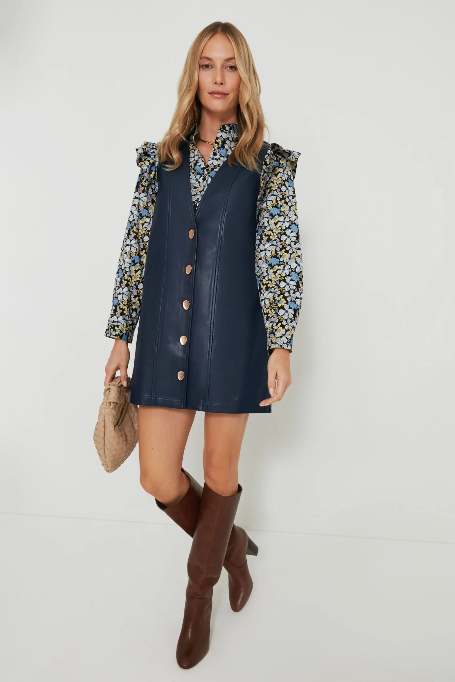 Blue & Yellow Floral Primrose Blouse 8 Blue & Yellow Floral Primrose Blouse - Image 8