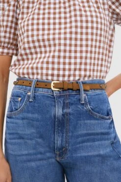 Tobacco And Gold Studded Skinny Belt -Loeffler Randall Store 7BJEaQW8jY26GFC8HaC3rWof3Y3dqgd1 1