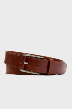 Tan Wyatt 34mm Genuine Leather Casual Jean Belt