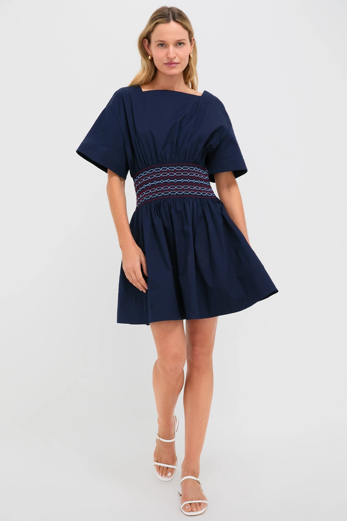 Staud Navy Amy Mini Dress 7 Staud Navy Amy Mini Dress - Image 7