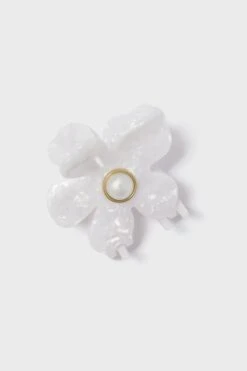 Mother Of Pearl Lily Claw Clip