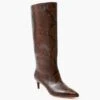 Loeffler Randall Mocha Gloria Tall Kitten Heel Boot
