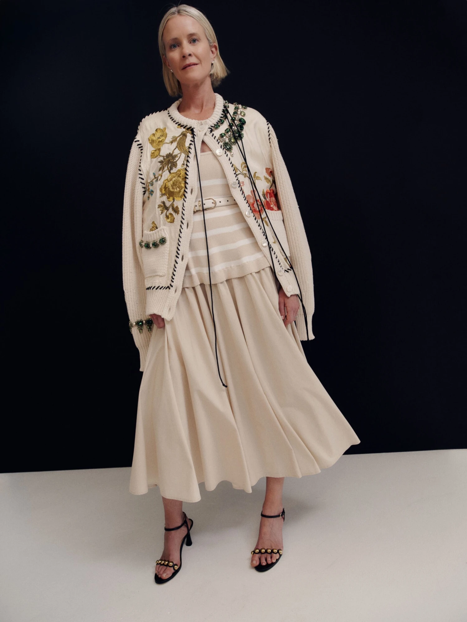 White Triple Keeper Skinny Belt 4 White Triple Keeper Skinny Belt - Image 4