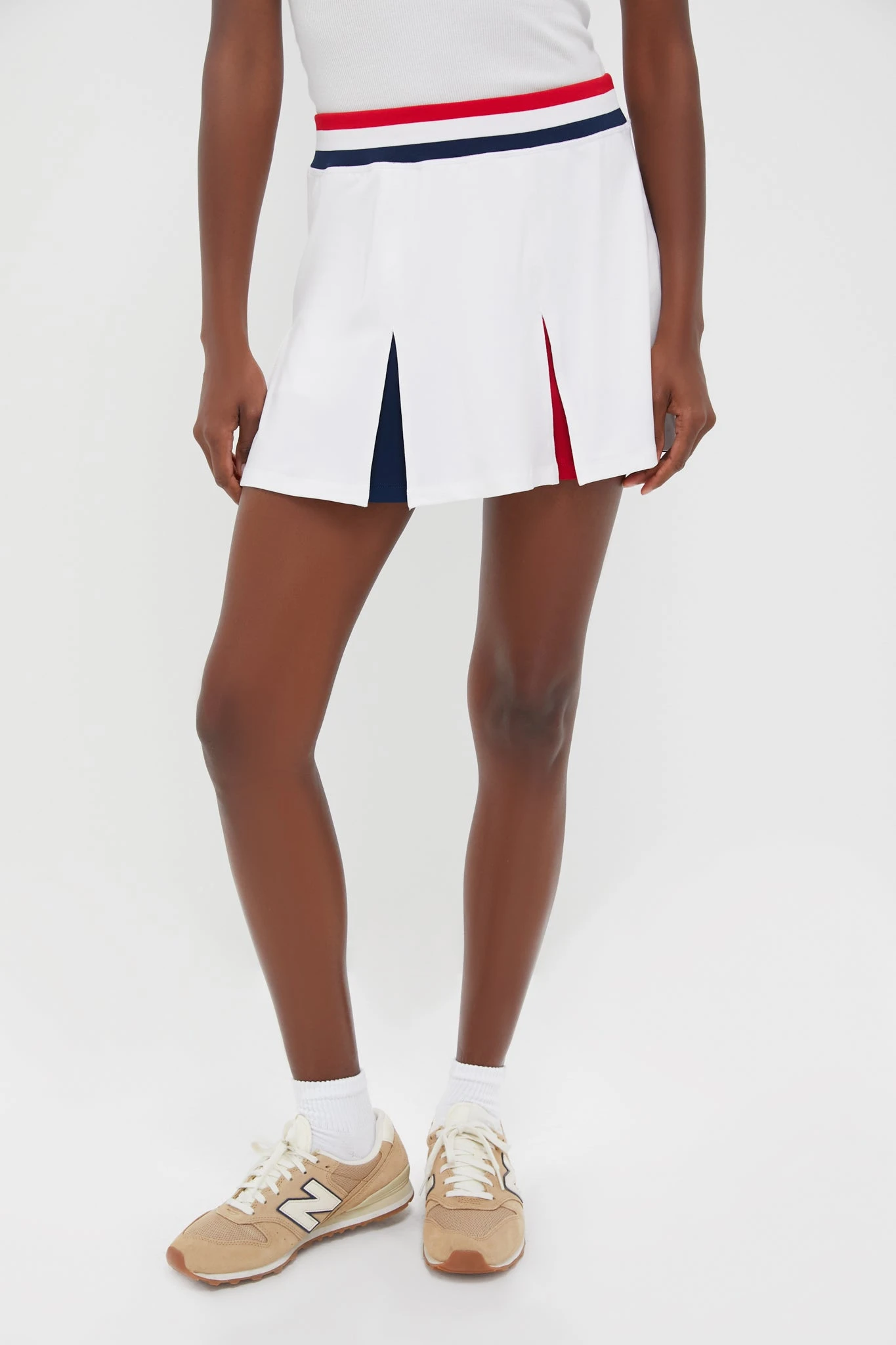 Americana 14 Inch Performance Stretch Woven Carly Tennis Skirt 1 Americana 14 Inch Performance Stretch Woven Carly Tennis Skirt