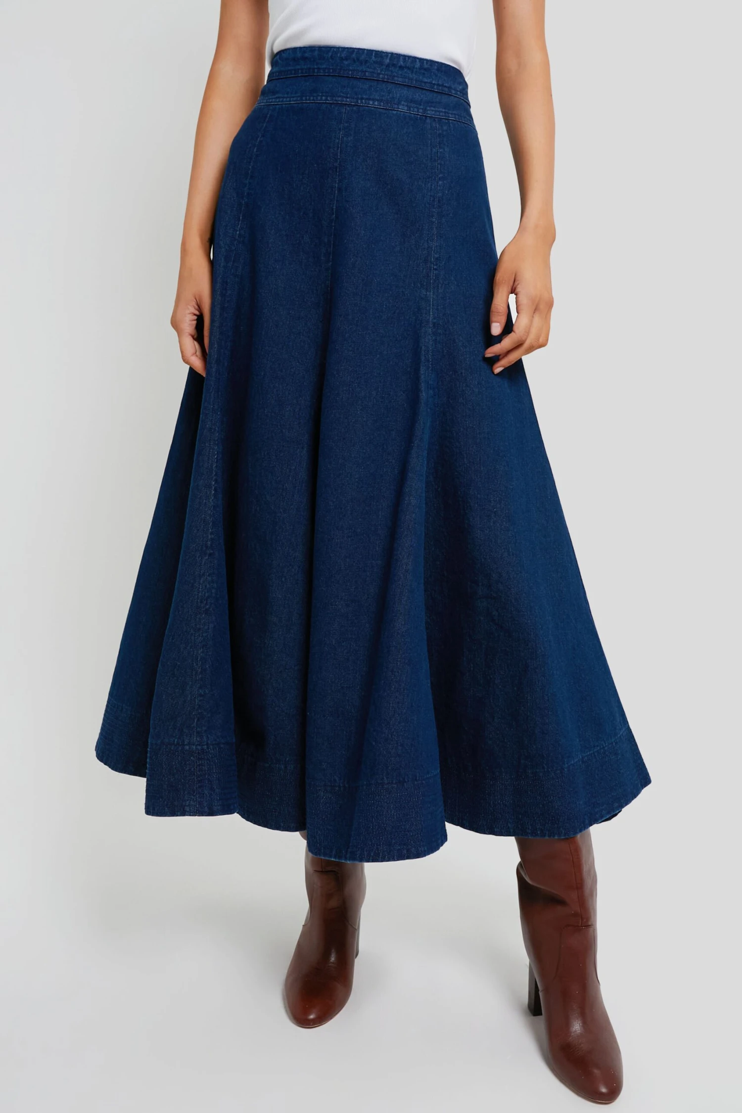 Dark Denim Brynn Skirt 1 Dark Denim Brynn Skirt