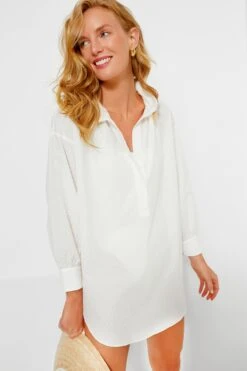 White Swiss Dot Lee Coverup