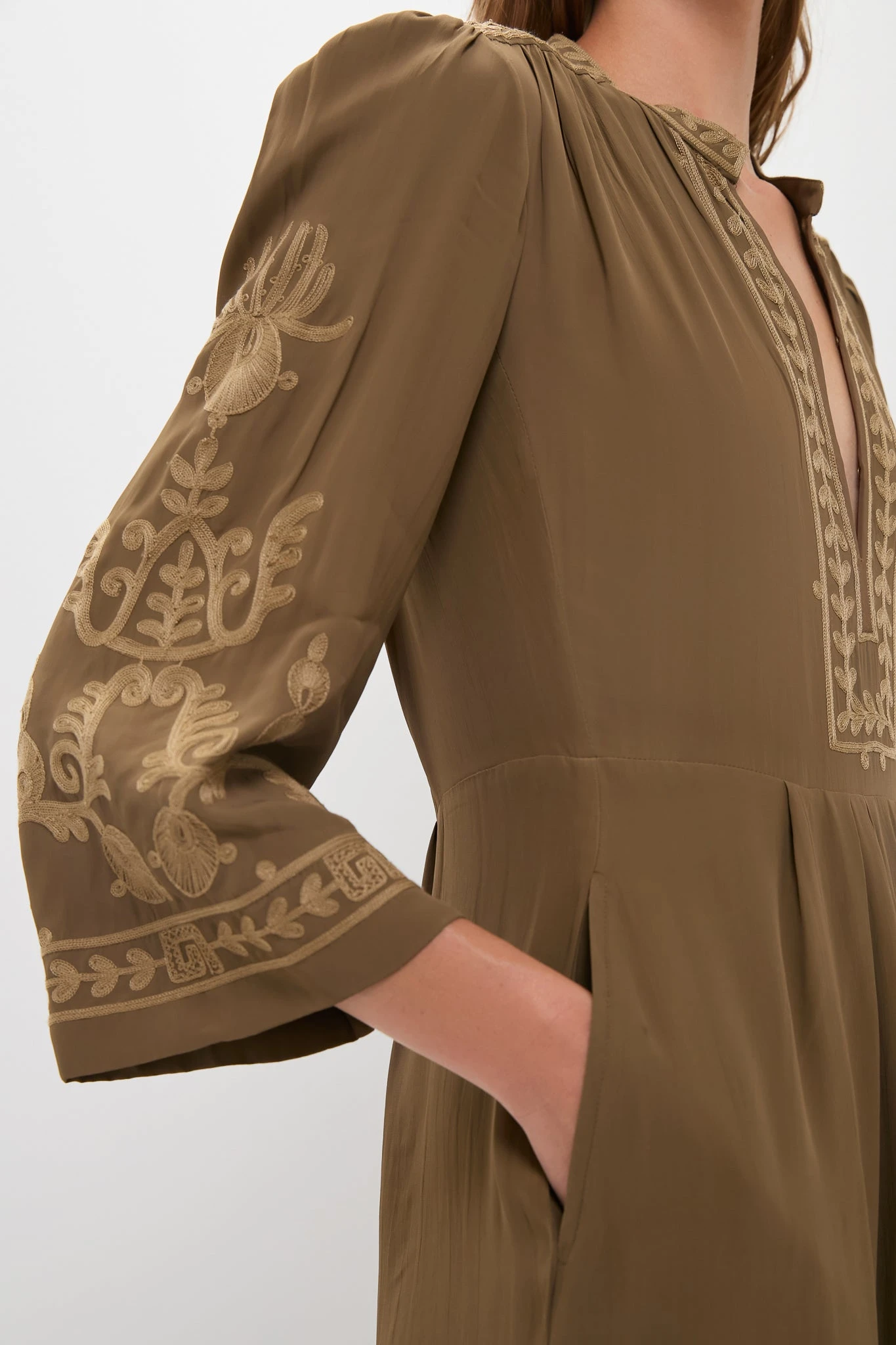 Isabel Marant Etoile Khaki Feliana Dress 6 Isabel Marant Etoile Khaki Feliana Dress - Image 6