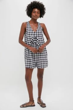 Black Gingham Myla Romper -Loeffler Randall Store 8OhGANd80Jd6DaQneLeIcytw5Hp9ZISI 1