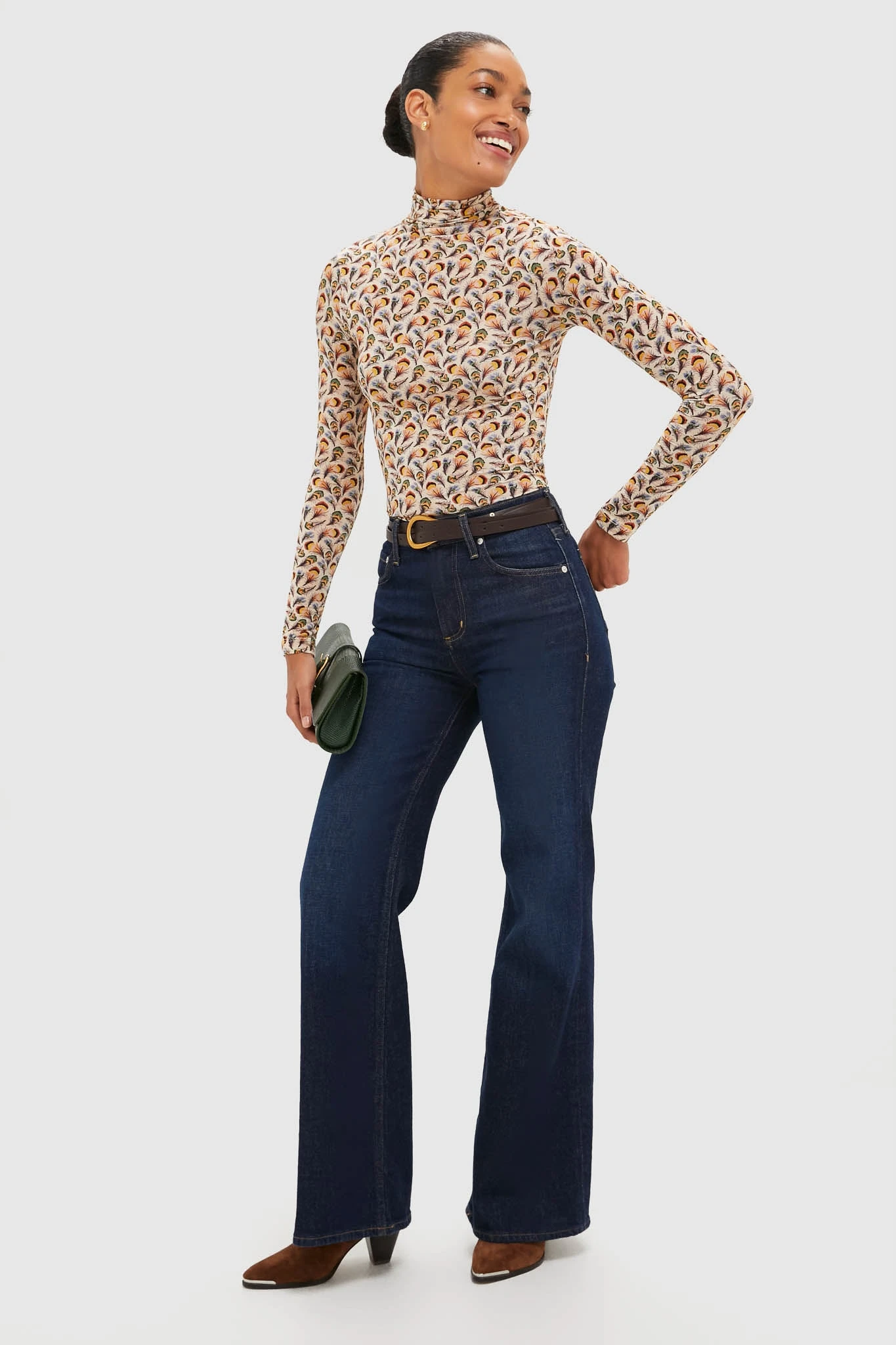 ULLA JOHNSON Swan Aurelia Jersey Long Sleeve Turtleneck Top 2 ULLA JOHNSON Swan Aurelia Jersey Long Sleeve Turtleneck Top - Image 2