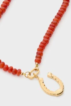 HART Exclusive Red Carnelian Gemstone Necklace With Horseshoe Charm 9 HART Exclusive Red Carnelian Gemstone Necklace With Horseshoe Charm -Loeffler Randall Store 8uPuU1paGSDEEguCj3fyKA8GyvbgGEyU 1
