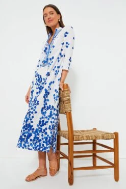Exclusive Leaf Blue Clorinda Long Kaftan -Loeffler Randall Store 93HO45dOYdHwiQF9BDIYdGJ6fqABPAfE 1