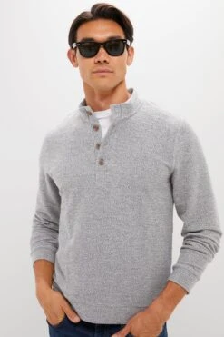 Marine Layer Gray Clayton Textured Pullover